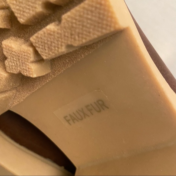 New in box Madden Girl lodge cognac chunky boots sz 10 with animal print laces - Picture 8 of 13